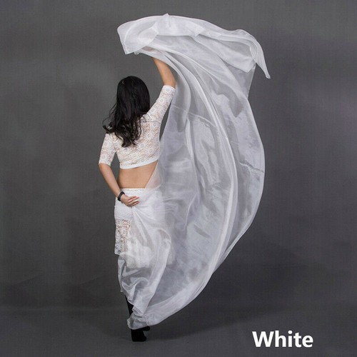 SolidColor Damen 100 % Seide Schal Schal Bauchtanz Winktuch Schleier Tanzschal - Bild 12 von 21