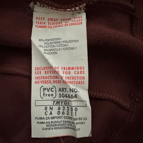 PUMA Track Jacket Womens Large Red Full Zip Running Jogging Gym Casual Pockets - Picture 6 of 11