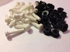 WHITE CAR MOTORBIKE VAN NUMBER PLATE FIXING BOLTS & NUTS LICENSE FITTING SCREWS