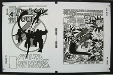 Original Production Art FANTASTIC FOUR #381 cover & splash page, PAUL RYAN art