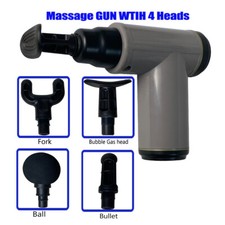 Massage Gun Deep Tissue Percussion Massager Muscle Vibrating 4 Heads Massage Gun