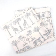 Pottery Barn Kids Organic Muslin Baby Swaddle Blanket Jungle Safari Giraffe