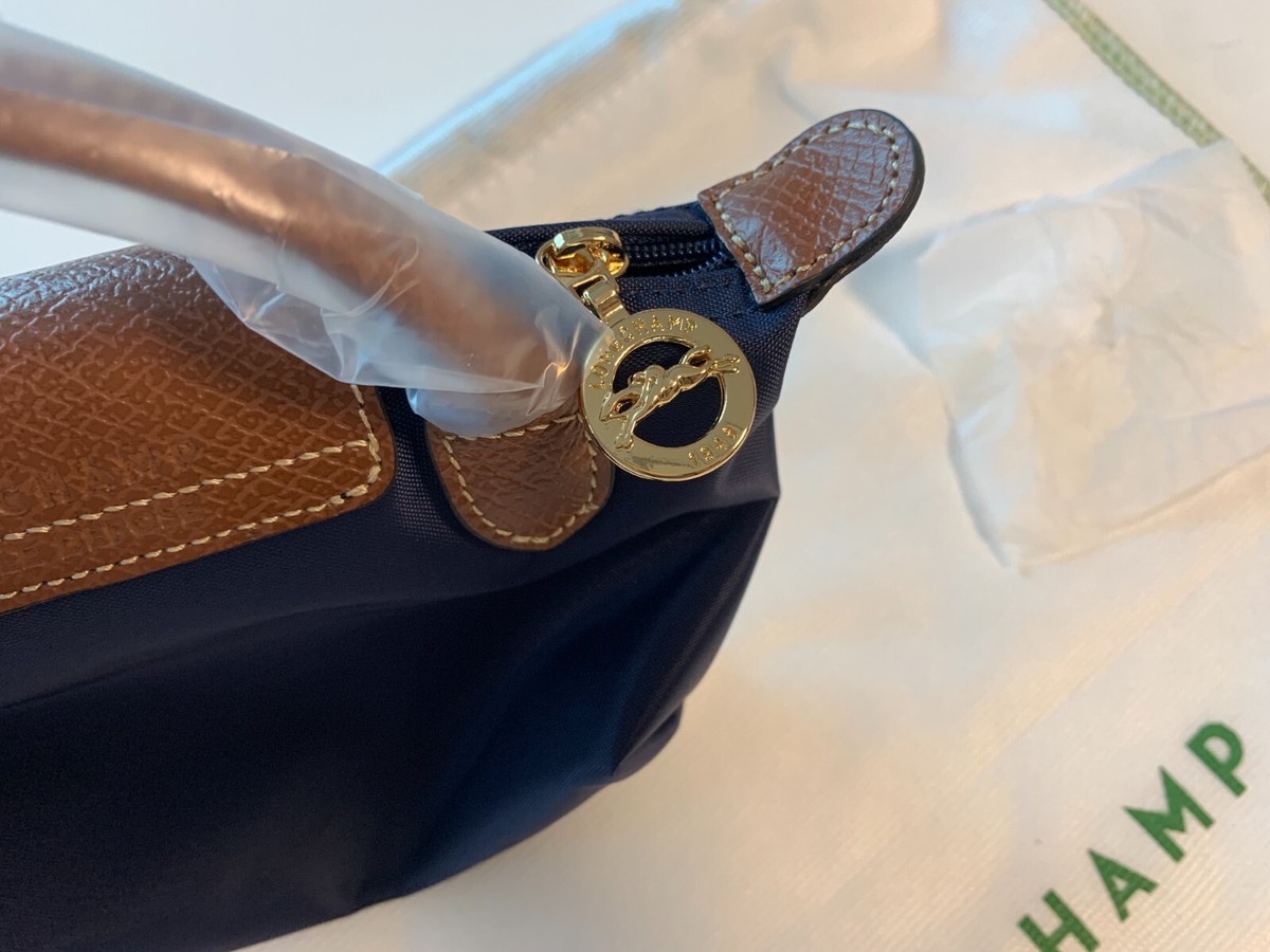 Longchamp Le Pliage Original Handle Pouch Blue Navy