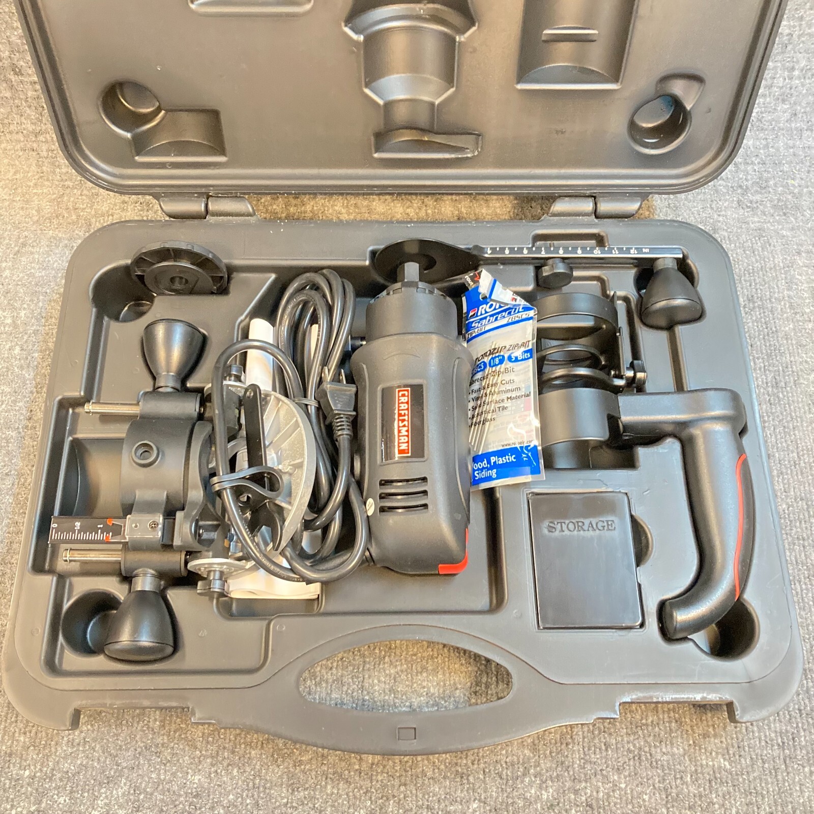 Craftsman AC Rotary TrimCutter Cutting Tool w/ Hard Case & Attachments