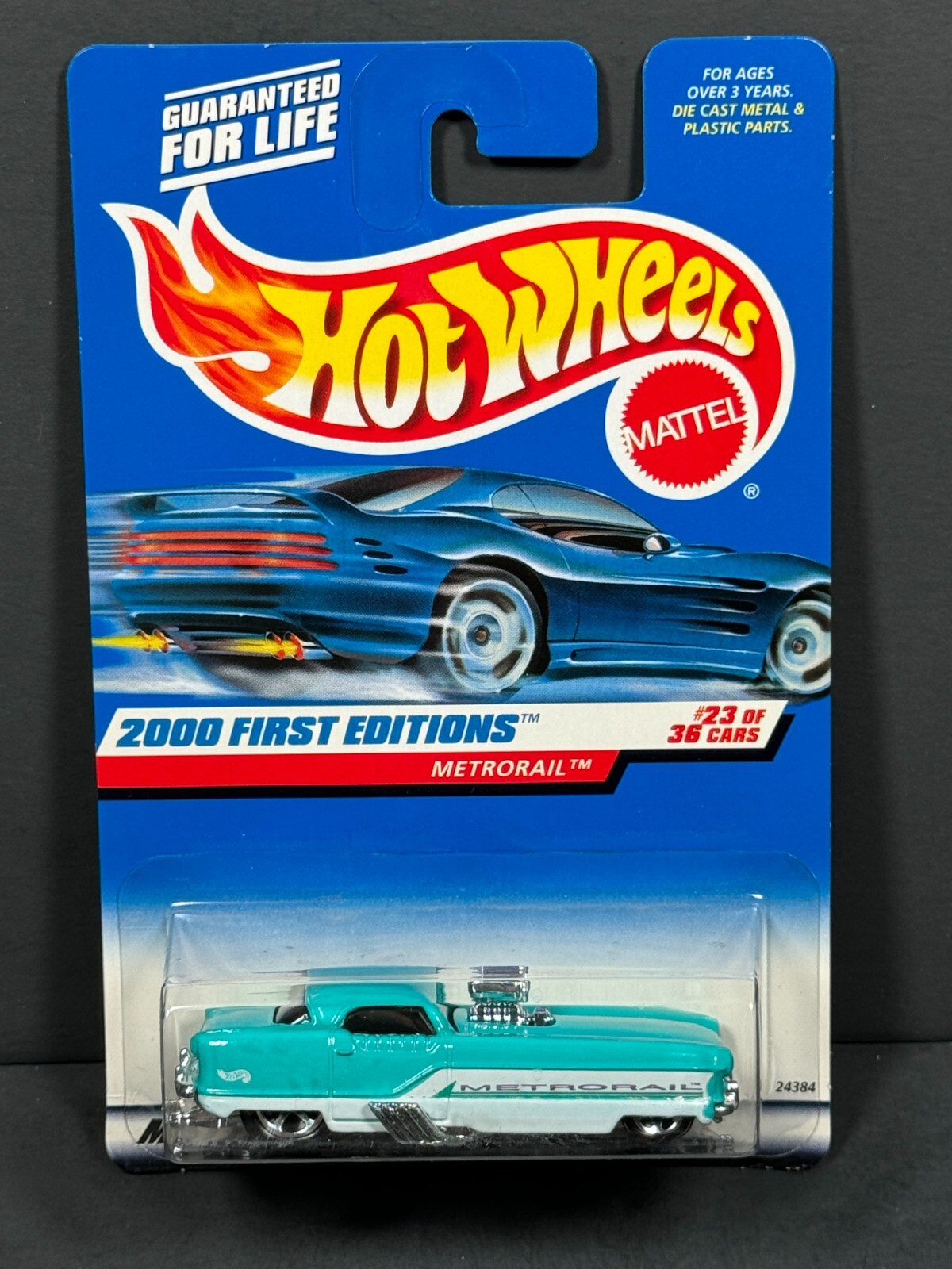 HOT WHEELS 2000 Metrorail  #23/36, Turqoise, First Editions