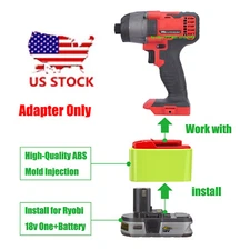 1x Adapter for Bauer 20V Tools, fits Ryobi 18V One+ Batteries