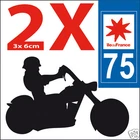 2 stickers stickers stickers style license plate motorcycle department 75