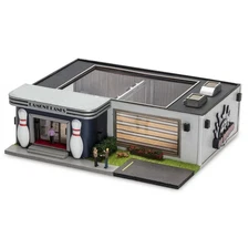 HO Scale Bowling Alley Lanes Building with LED Lights Interior Exterior Figures