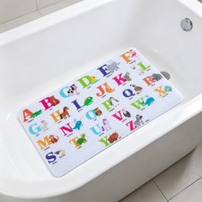 Funny Alphabet Bathtub Mat for Kids, Non Slip Shower Mat