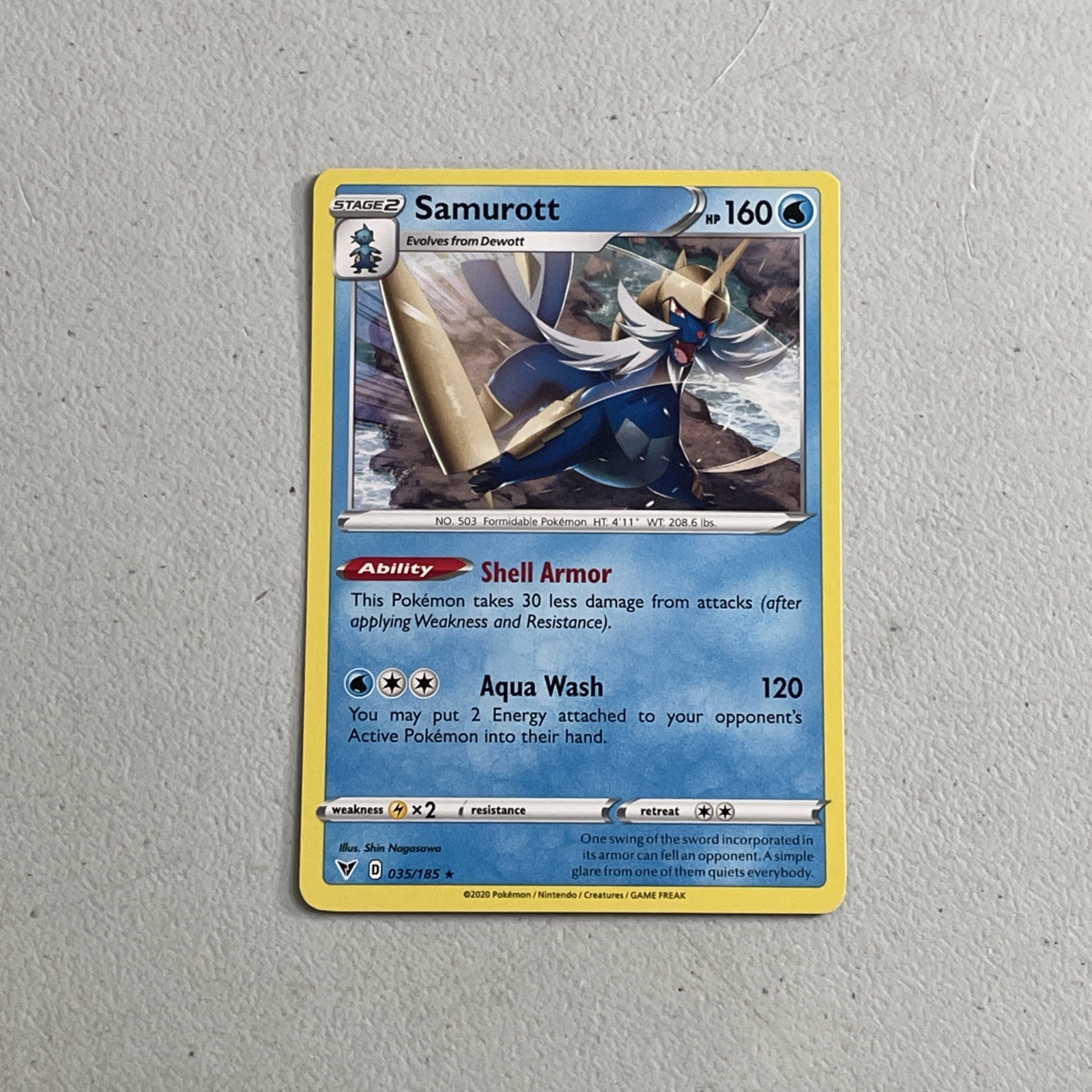 Pokemon TCG Trading Card 2020 Vivid Voltage -- Samurott 35/185