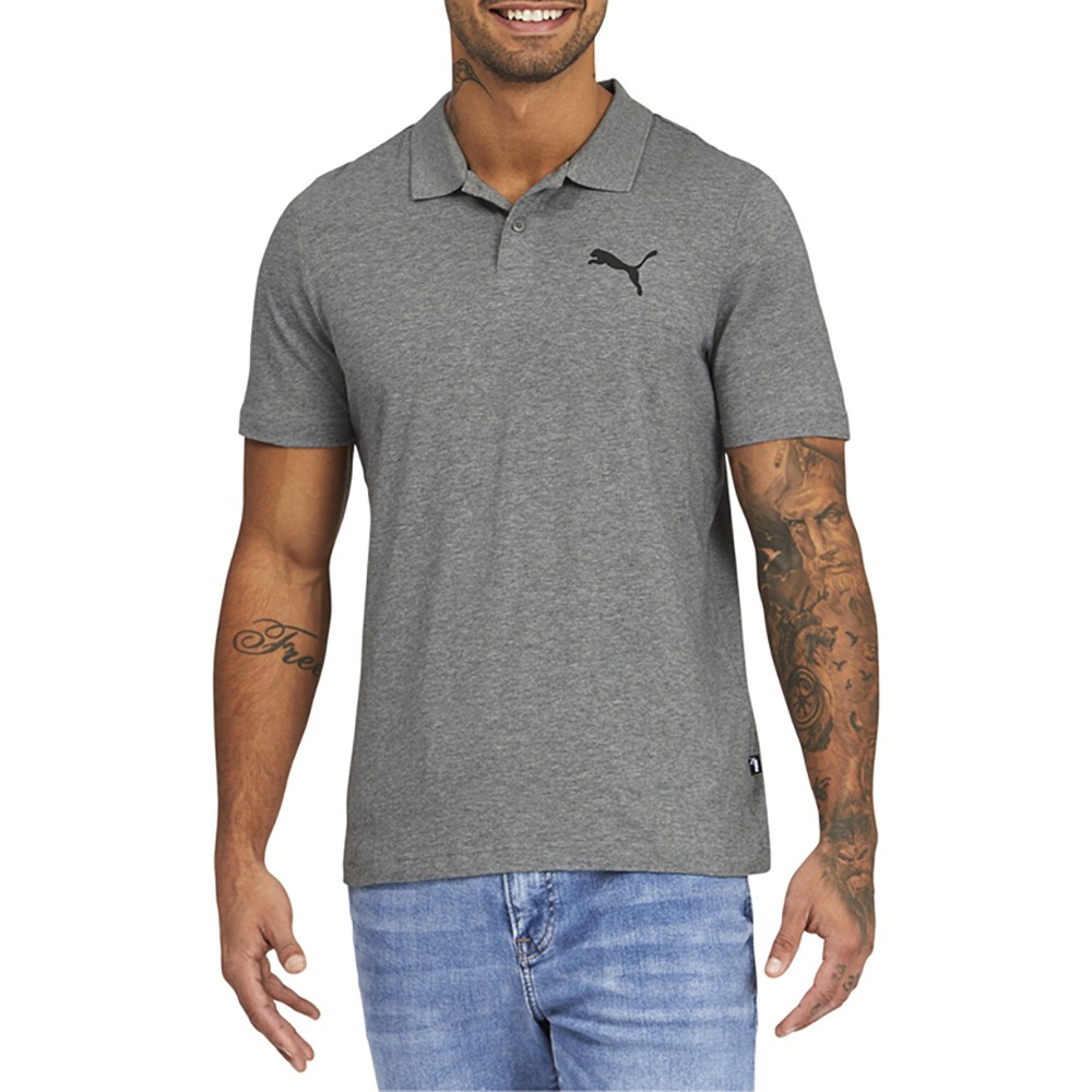 PUMA Essentials Short Sleeve Polo Shirt Mens Grey Casual 58850903 2890₽
