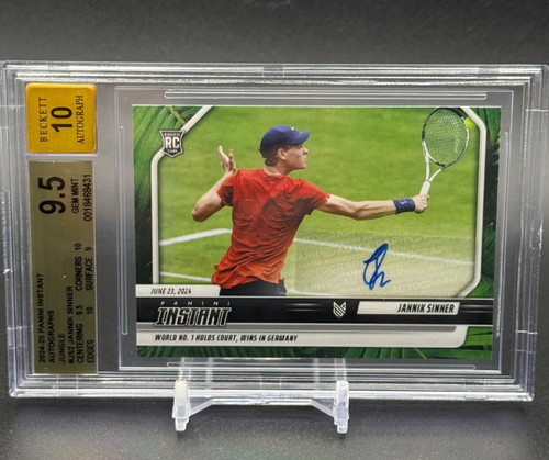 Jannik Sinner [Jungle] #JS-2 2024 Panini Instant card