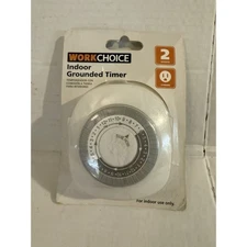 NEW Work Choice Indoor Grounded Timer Security, Christmas - 3-Prong Programmable