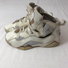 NIKE Jordan True Flight Shoes Sail Metallic Bronze Youth Size 7 342774 112 Gym F