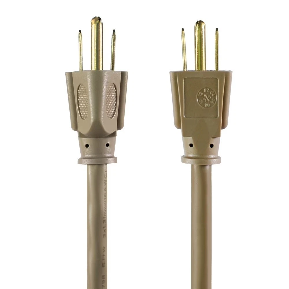 Outdoor Extension Cord 25FT 16AWG 3 Prong Single Outlet 125V 13A Tan - thumbnail 3