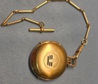 Vintage Armitron Digital Pocket Watch With Gold Tone Finish And 12 Inch Chain — photo 1