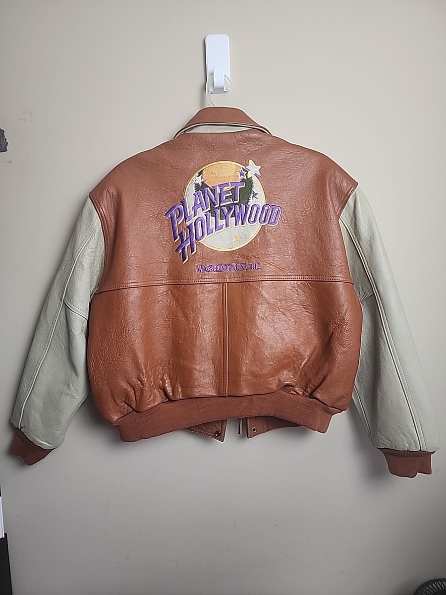 ジャケット・アウター 90s PLANET hollywood varsity jacket Vintage 90's Planet Hollywood Varsity Jacket Embroidered