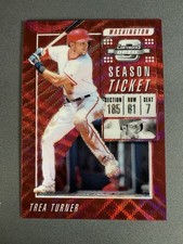 Trea Turner - 2019 Panini Contenders Optic Ruby Wave Parallel #/199, Nationals