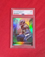 2013 Panini Spectra #89 Richard Sherman Spectra Green 3/5 Seahawks PSA 9 POP 2