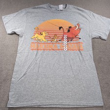 DISNEY THE LION KING Gray TSHIRT Vtg NWT Hakuna Matata