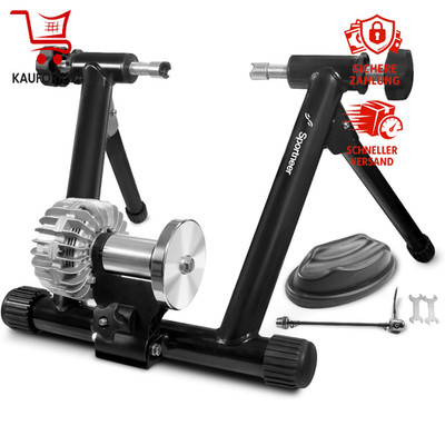 Rollentrainer Fahrrad Fluid Indoor Trainingsständer Schwarz für Fitness