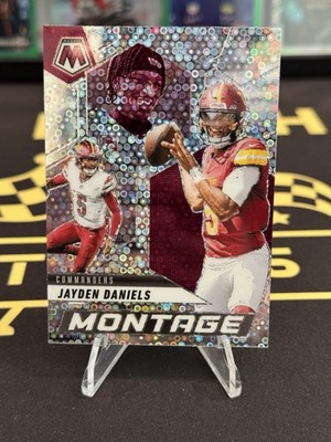 Jayden Daniels 2025 Mosaic No Huddle MONTAGE #3 Silver Disco Prizm