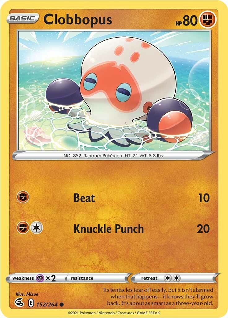 Clobbopus Common SWSH08 SWSH08: Fusion Strike 152/264 NM