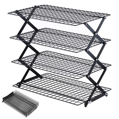 2/3/4-Tier Collapsible Cooling Rack - 3 Setting Design, Adjustable ＆ Stackabl...