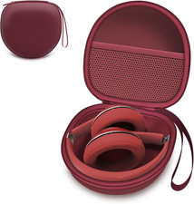Headphone Headset Case for Folding Headphone, Wine Red