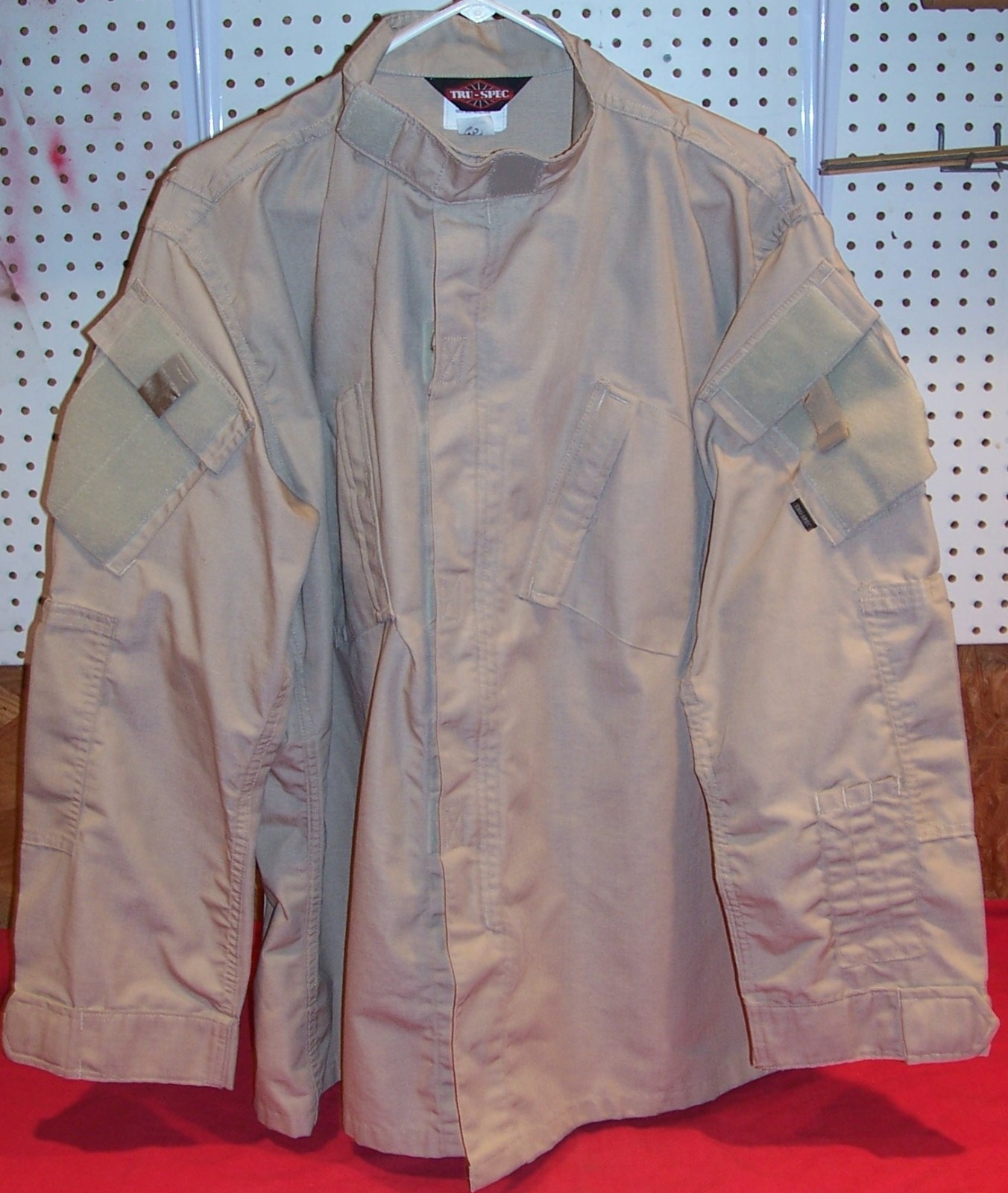 Large Long Tru-Spec Khaki Tan Shirt Jacket Tactical Response Uniform Ripstop L