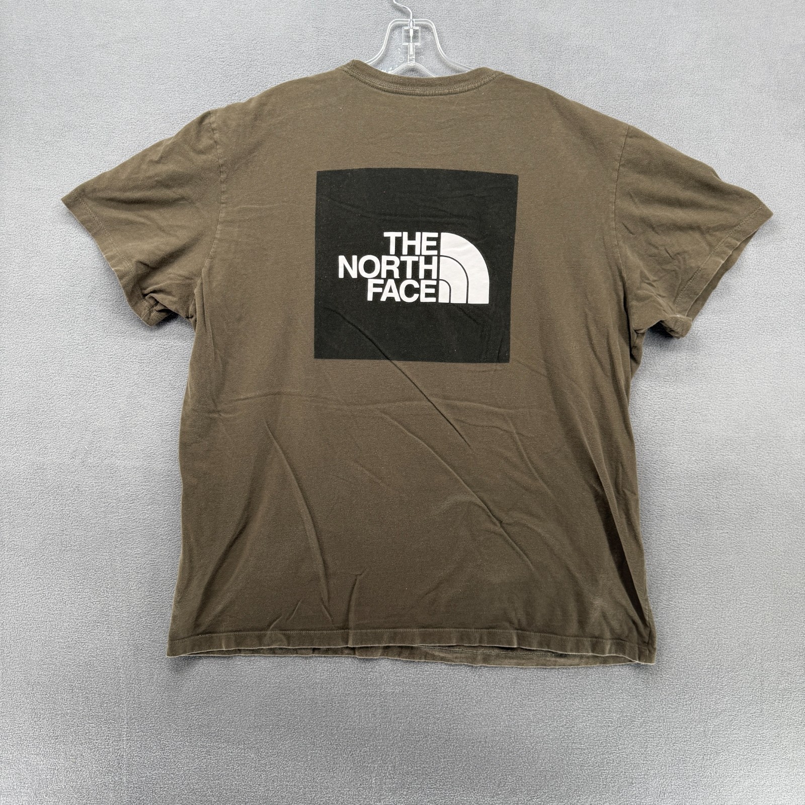 The North Face T-Shirt Mens XL Brown Crew Neck Short Sleeve Logo