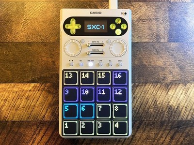 Casio SXC-1 Portable Standalone Sampler White 16 Pads 64GB USB-C SK-1 MT-40