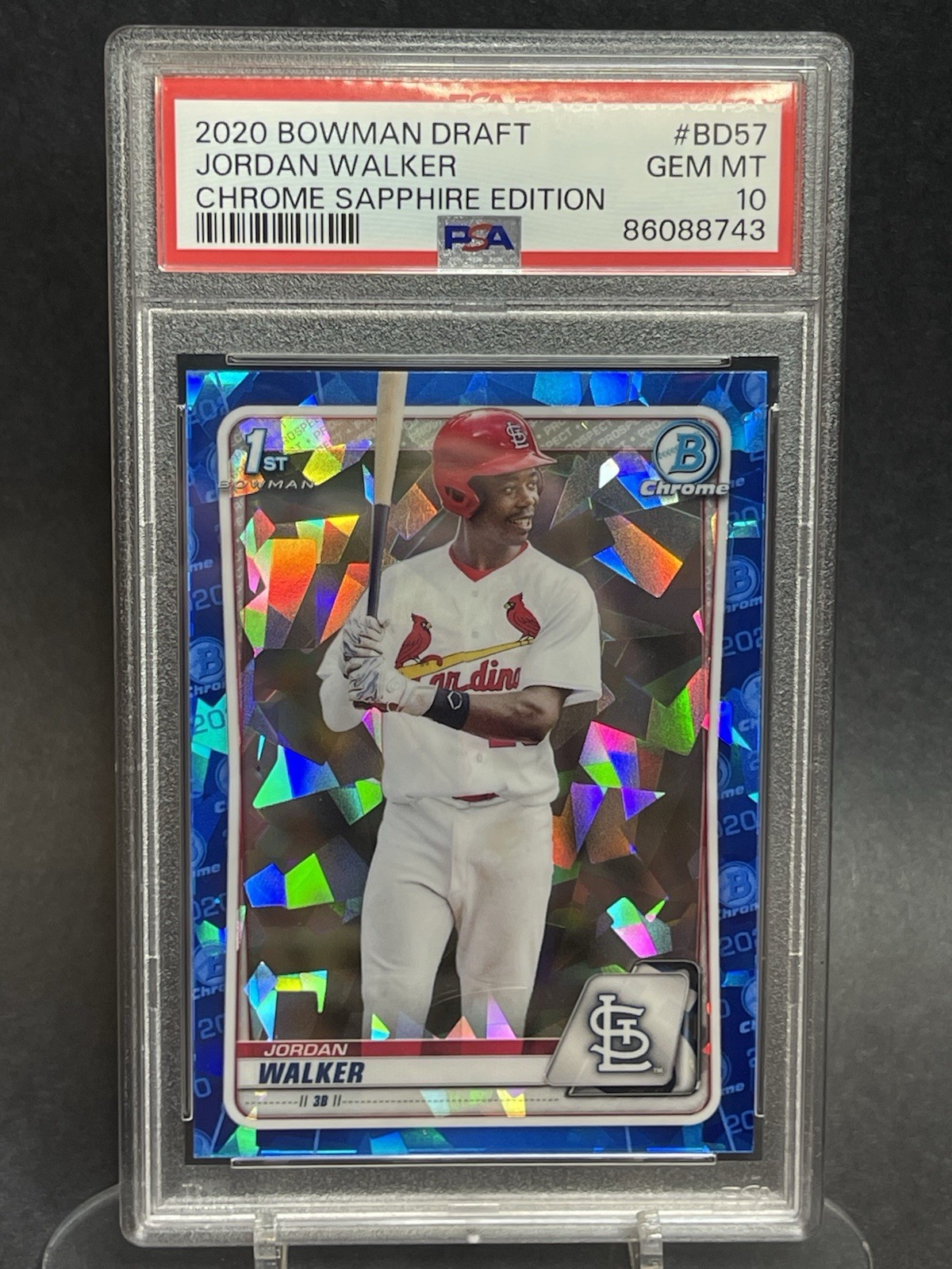 2020 Bowman Chrome Draft Sapphire Edition Jordan Walker #BD-57 (RC) PSA 10