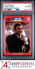 1989 PRO SET ANNOUNCER INSERTS #20 HANK STRAM HOF PSA 10