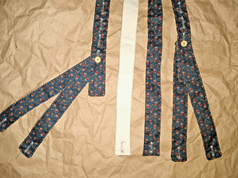 Civil War SALE SALE Suspenders DARK BLUE & RED Cotton Hand sewn UNION REB