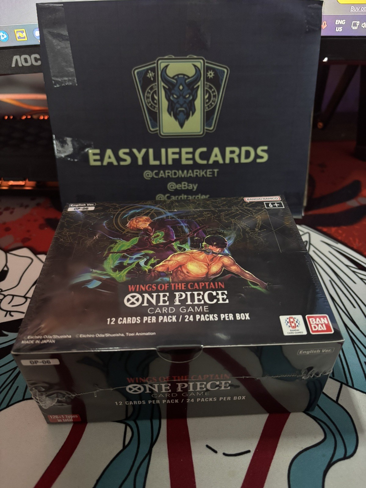 OP06 Wings Of The Captain Booster Box - SELLADO - Juego de cartas inglés de una pieza