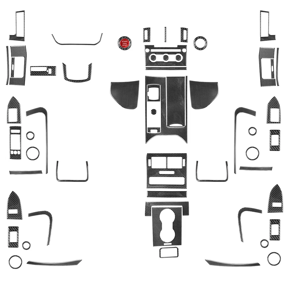 Juego completo interior kit cubierta de embellecedor para LR Range Rover Sport 2014-2017 fibra de carbono Foto 2 de 4