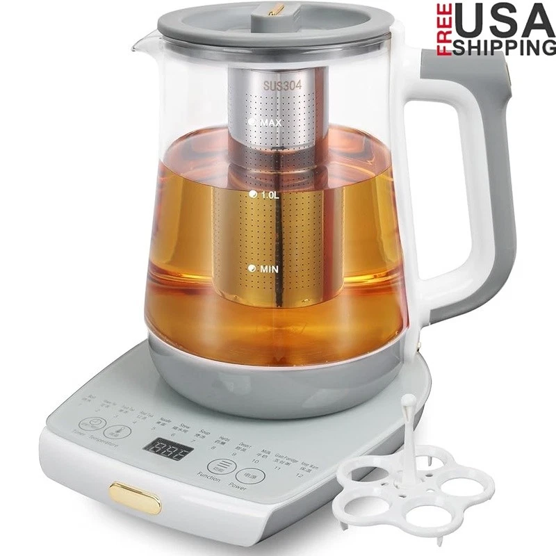 12 in 1 Programmable Electric Kettle W/ Tea Infuser & 12 Hour Insulation New
