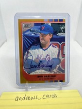 Ron Darling -2021 Topps Archives Snapshots - Gold #'d 1/10 SSP On Card Auto Mets