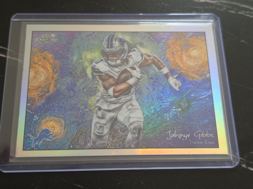 2025 Topps Chrome Cosmic #STN-15 Jahmyr Gibbs Stars In The Night Refractor Lions