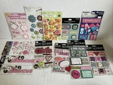 Scrapbook Dimensional Sticker Lot- Girl Themed, Flowers, Friends Sisters
