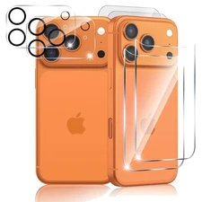 2-Pack For iPhone 17 Pro Max/17 Tempered Glass Screen+Back+Camera Lens Protector