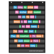 Standard Pocket Charts Clear 10 Pocket Chart for Teacher Lessons in a Classro...