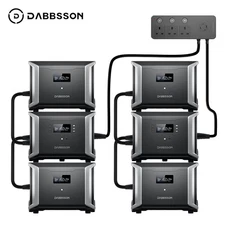 Dabbsson Portable Power Station 6860Wh+4*5300B Extra Battery for Champing Home