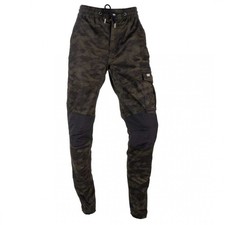 Caterpillar Dynamic Men Black Cargo Slim-Fit Stretch Work Trousers