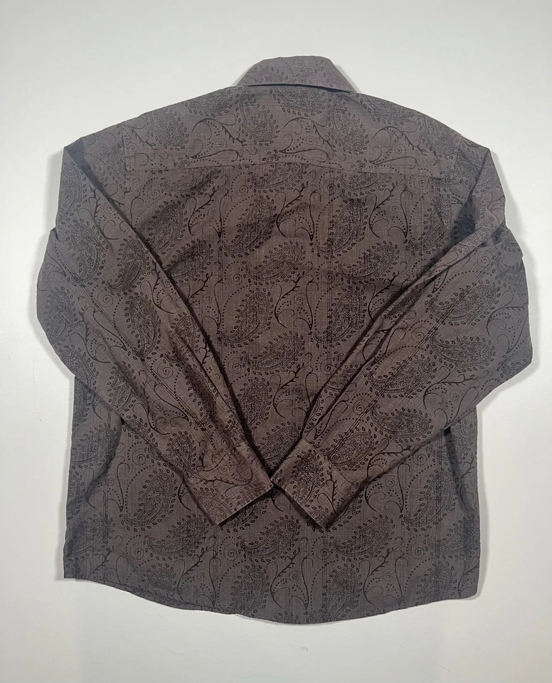 Eighty Eight Platinum Shirt Mens Small Paisley Long Sleeve Button Up Casual - Image 2 of 4
