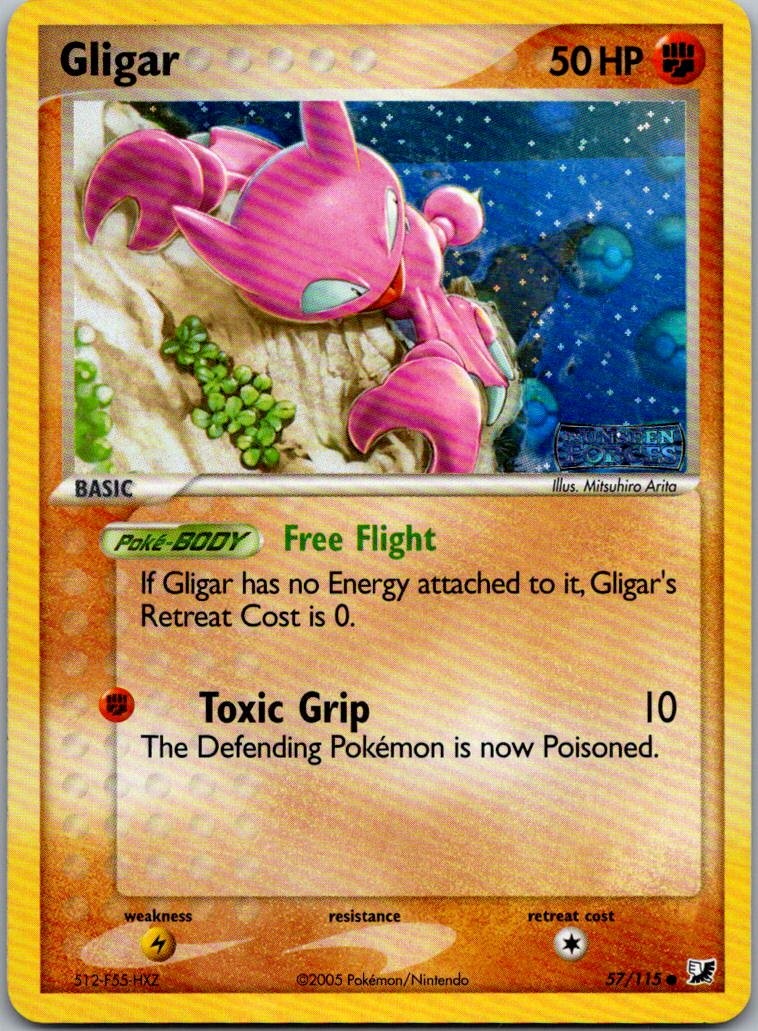 Gligar Common Unseen Forces 57/115 NM - Reverse Holo Stamped