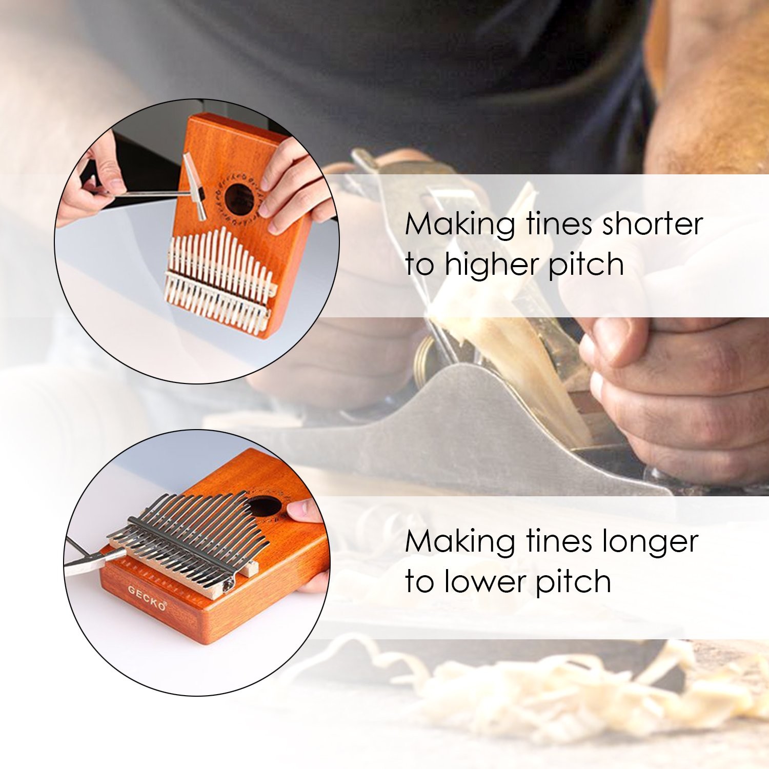 Kalimba 17 Keys Thumb Piano with Waterproof Protective Box Tune Hammer and St...