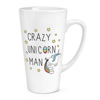 VerrüCkte Einhorn Mann 483Ml Groß Latte Becher Tasse - Lustig