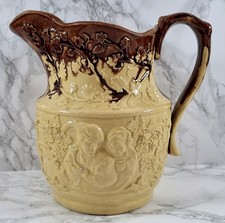 RARE ANTIQUE - ROCKINGHAM YELLOW WARE JUG - NEAR MINT CONDITION